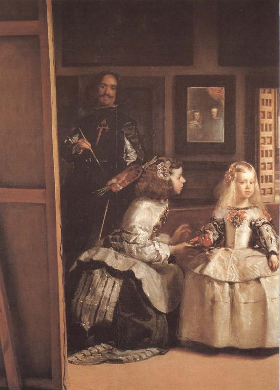 VELAZQUEZ, Diego Rodriguez de Silva y Detail of Palace handmaiden